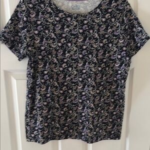 Croft & Barrow Black and White Short Sleeve T-Shirt